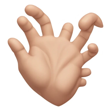 mouth veiny arm with a skin colored heart at the end sticker