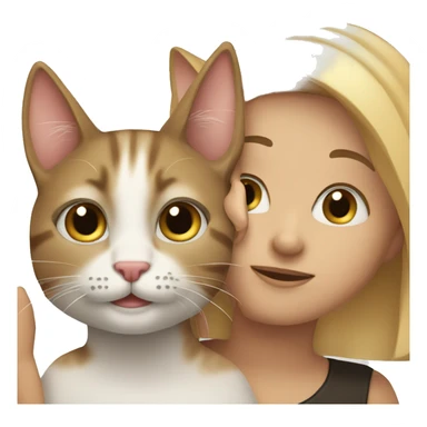 a couple with a cat  sticker