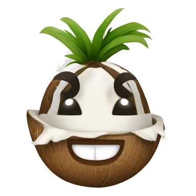 Carabean coconut happy character  sticker