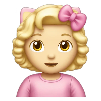 Hello kitty with blond hair sticker