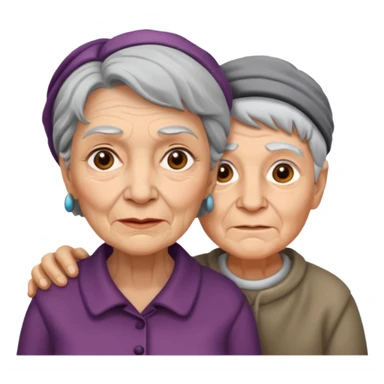 lo mismo que estas haciendo solo coloca alado de la abuela un hombre joven  sticker