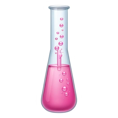 pink liquid in test tube simple bubbling sticker