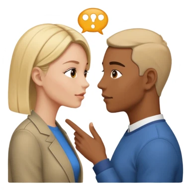 back and forth turn taking during a face to face conversation between two humans sticker