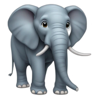Un éléphant sur une souris sticker