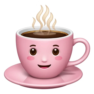 light-pink cup of coffee sticker
