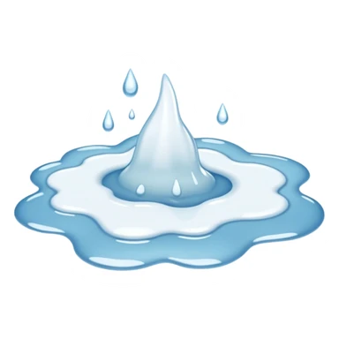 a small puddle of white liquid sticker