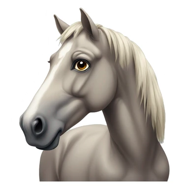 A horse looking sad  sticker