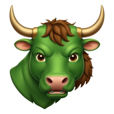 Green bull sticker