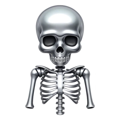 Skeleton made of of chrome sticker