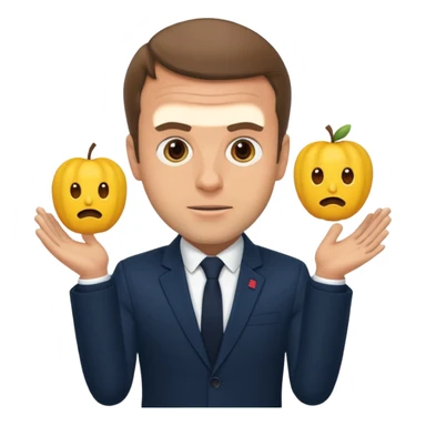 Macron entrain de faire caca sticker