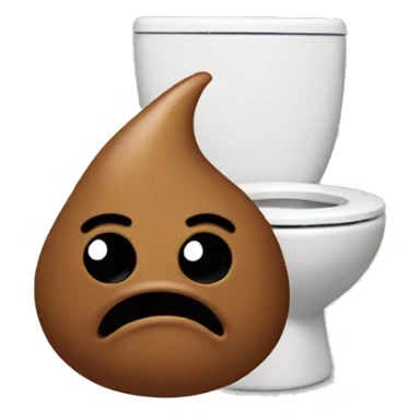 poop holding a toilet sticker