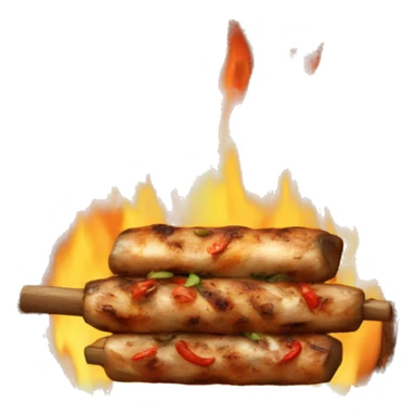 turkish kebab made in wood fire sticker