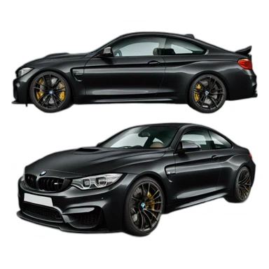 black bmw m4 carbon sticker