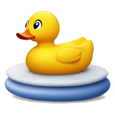 rubber duck on top of a curling stone sticker