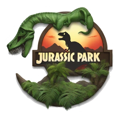 Jurassic park logo sticker