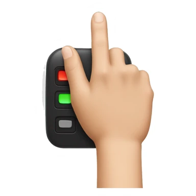 finger pushing a button sticker