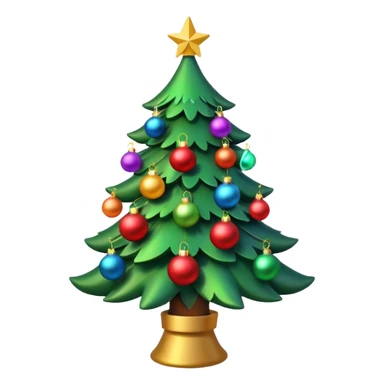 Lit Xmas tree sticker