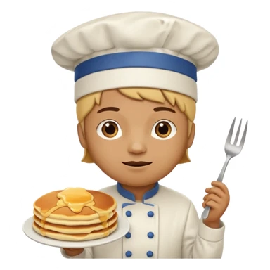 Person dressed up as a pancake sticker