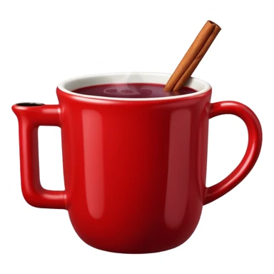 mulled wine emoji in red mug sticker