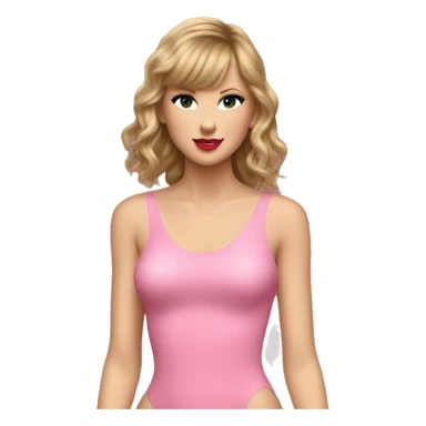 Create Taylor Swift in her pink bodysuit sticker