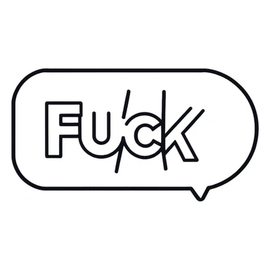 Pop art word bubble that says “FUCK” sticker