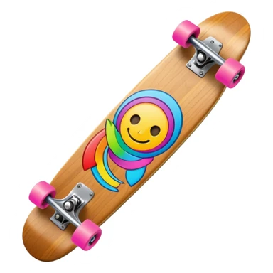 colorful skateboard vertical sticker