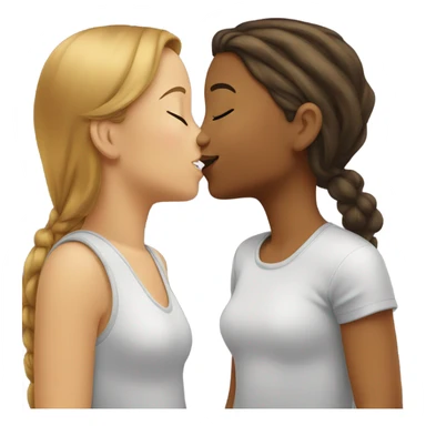 Girl kissing girl sticker