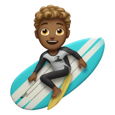 Evan riding a surfboard sticker