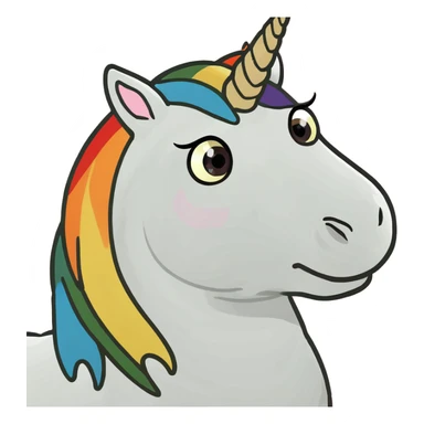 Unicorn rainbow highland cow sticker