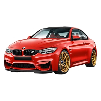 Modified Bmw m4 red colour sticker