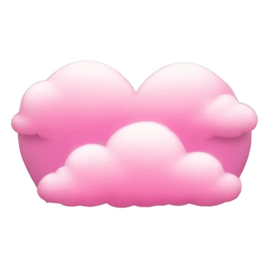 A pink heart with light pink clouds around sticker