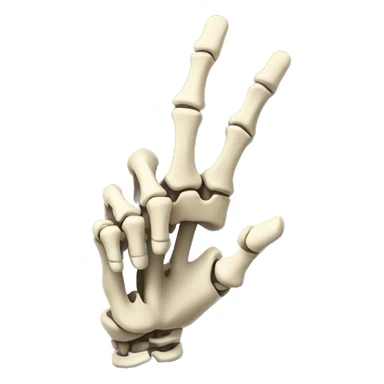 a skeleton hand with  a pointing upwards gesture with the index finger pointing up  sticker
