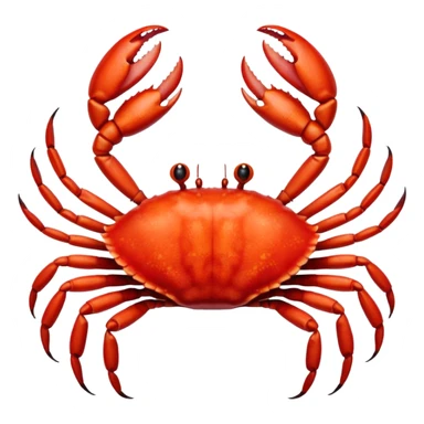 A live crab with only eight legs and two pincers sticker