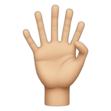 hand with four fingers sticker