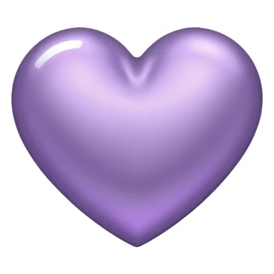 heart with a metallic lavender finish sticker