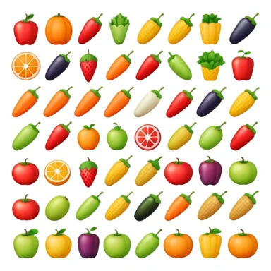 create me an image for a vertical in my super app, food vertical no human, food elements only sticker