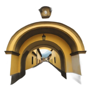 Antigua Guatemala yellow colonial Arch sticker