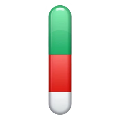 A vertical capsule-shaped progress bar with a color gradient from green at the bottom to red at the top. The bar is divided into segments by thin lines, with bold, outlined numbers scaling upward next to it.  sticker