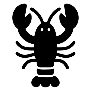 lobster in a square sticker