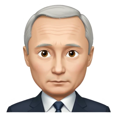 Vladimir putin with gray hair  sticker