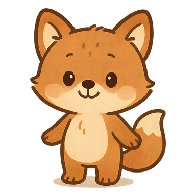 cute animal character, charming and friendly, general style sticker
