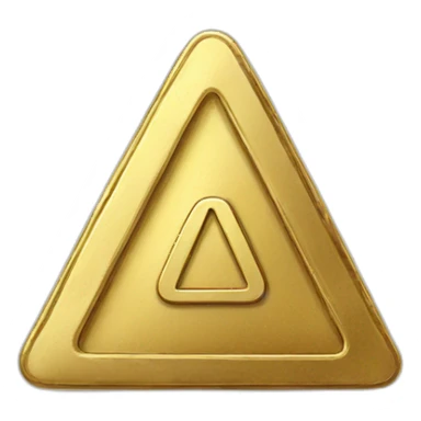 fat triangle gold coin with large "0" label sticker