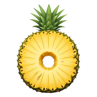 pineapple slice circular no leaves, not hollow sticker