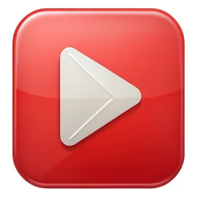 Classic red play button sticker