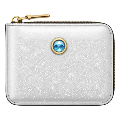 glitter white wallet sticker