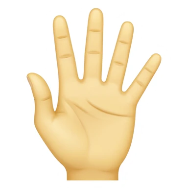 raised hand (stop gesture) but only the index finger pointing up, other fingers closed yellow emoji style  sticker