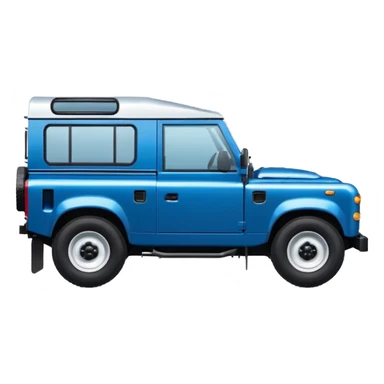 blue land rover side view sticker