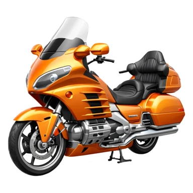 Orange goldwing Motorcycle sticker