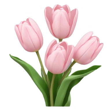 Pale pink bouquet of tulips sticker