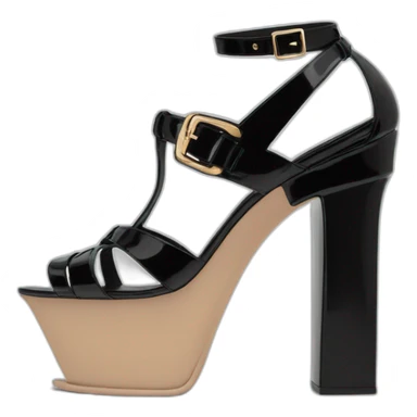 ysl sandal tribute black patent sticker